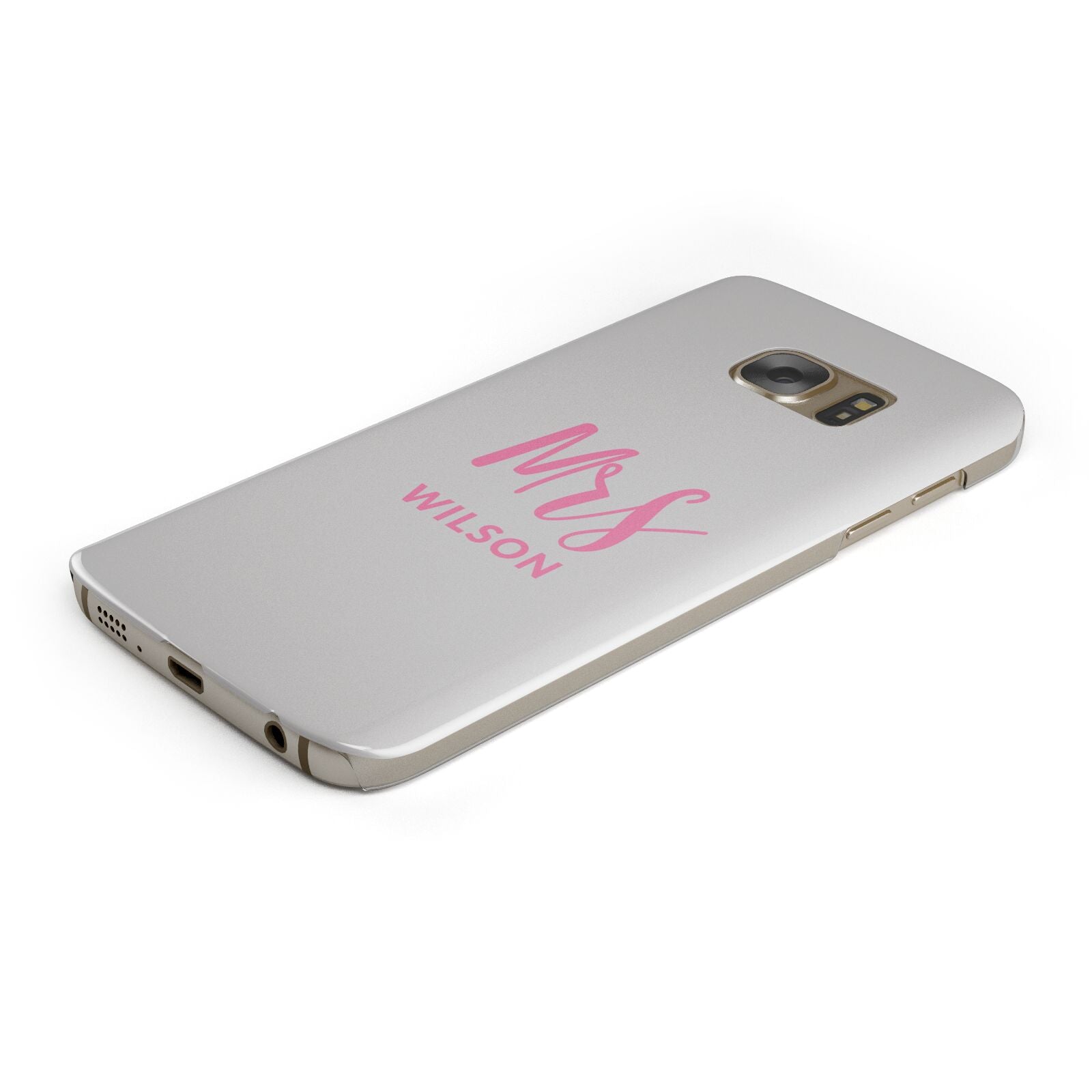 Personalised Mrs Couple Protective Samsung Galaxy Case Angled Image