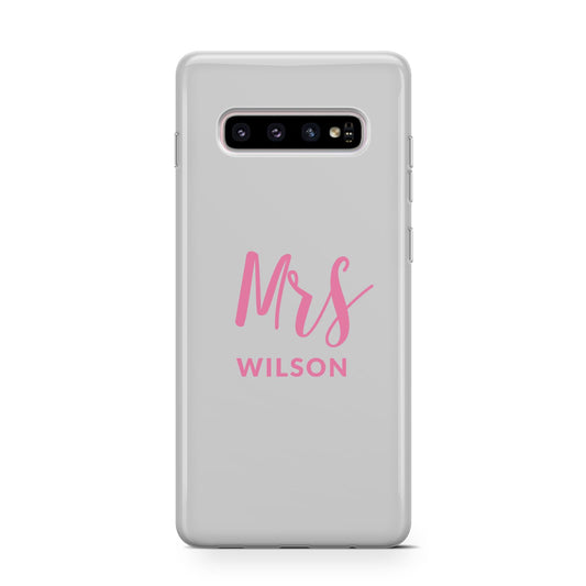 Personalised Mrs Couple Protective Samsung Galaxy Case