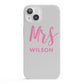 Personalised Mrs Couple iPhone 13 Full Wrap 3D Snap Case