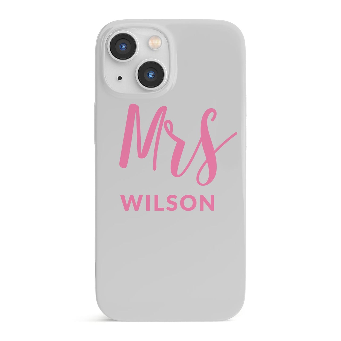 Personalised Mrs Couple iPhone 13 Mini Full Wrap 3D Snap Case