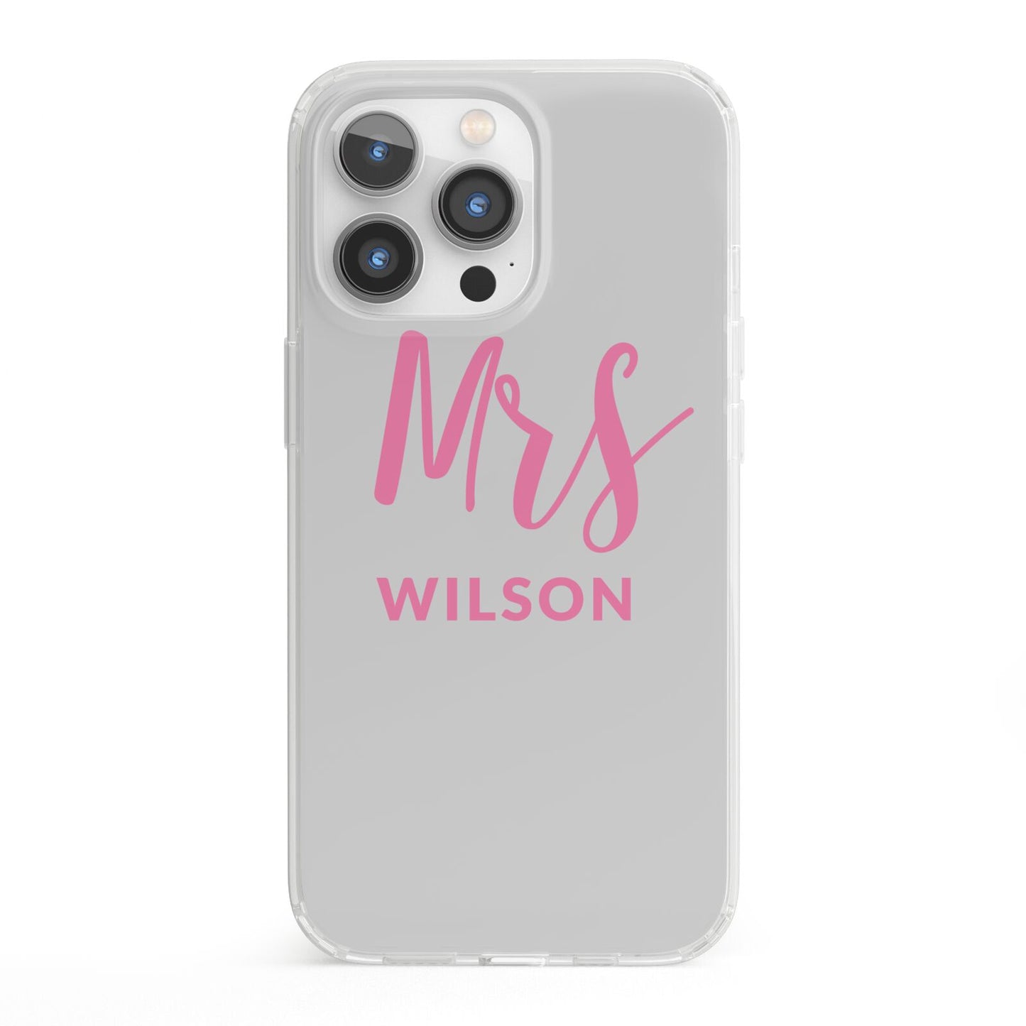 Personalised Mrs Couple iPhone 13 Pro Clear Bumper Case