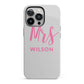 Personalised Mrs Couple iPhone 13 Pro Full Wrap 3D Tough Case