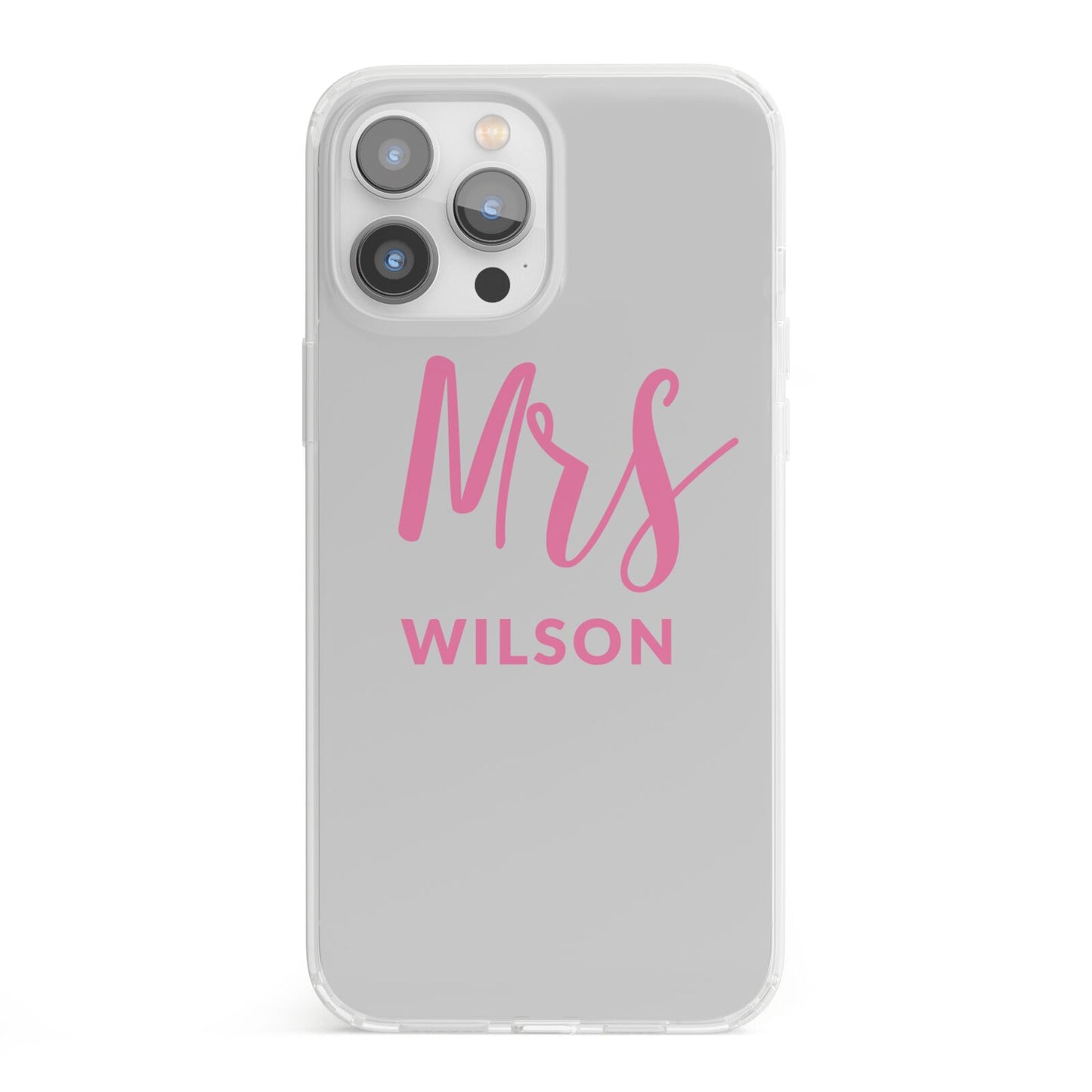 Personalised Mrs Couple iPhone 13 Pro Max Clear Bumper Case