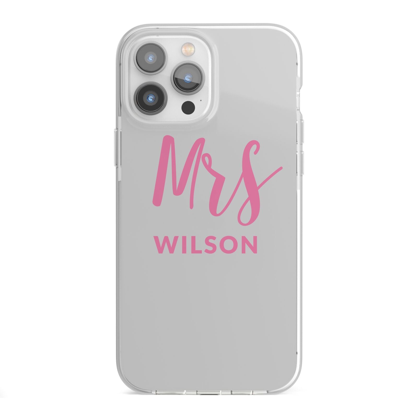 Personalised Mrs Couple iPhone 13 Pro Max TPU Impact Case with White Edges