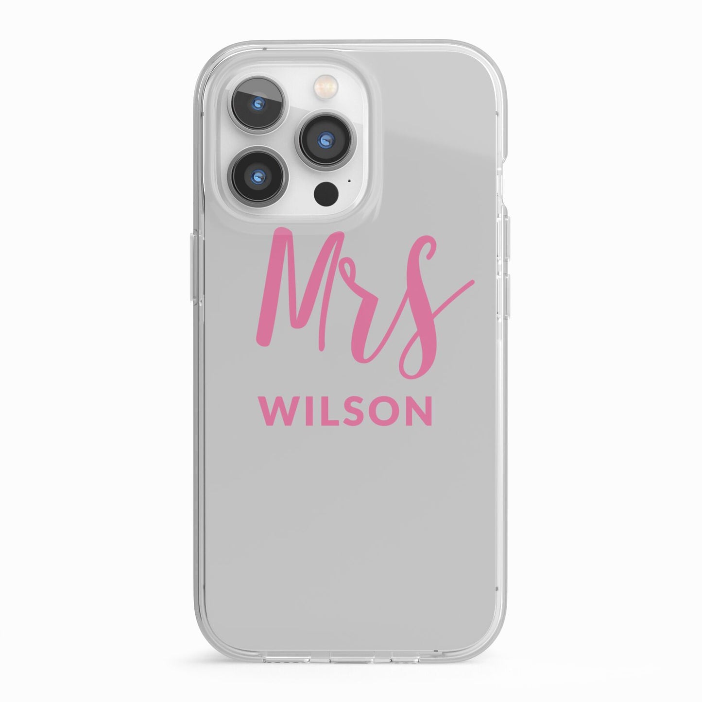 Personalised Mrs Couple iPhone 13 Pro TPU Impact Case with White Edges