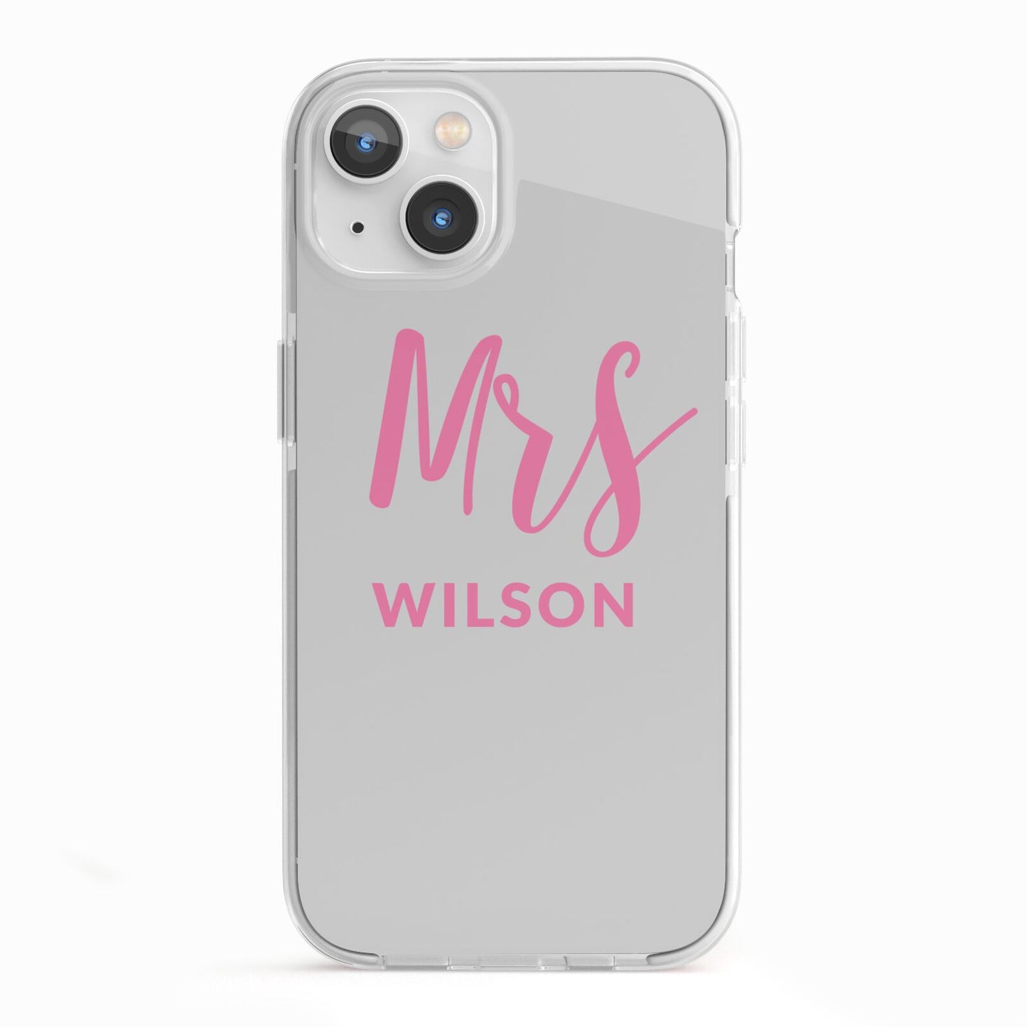 Personalised Mrs Couple iPhone 13 TPU Impact Case with White Edges