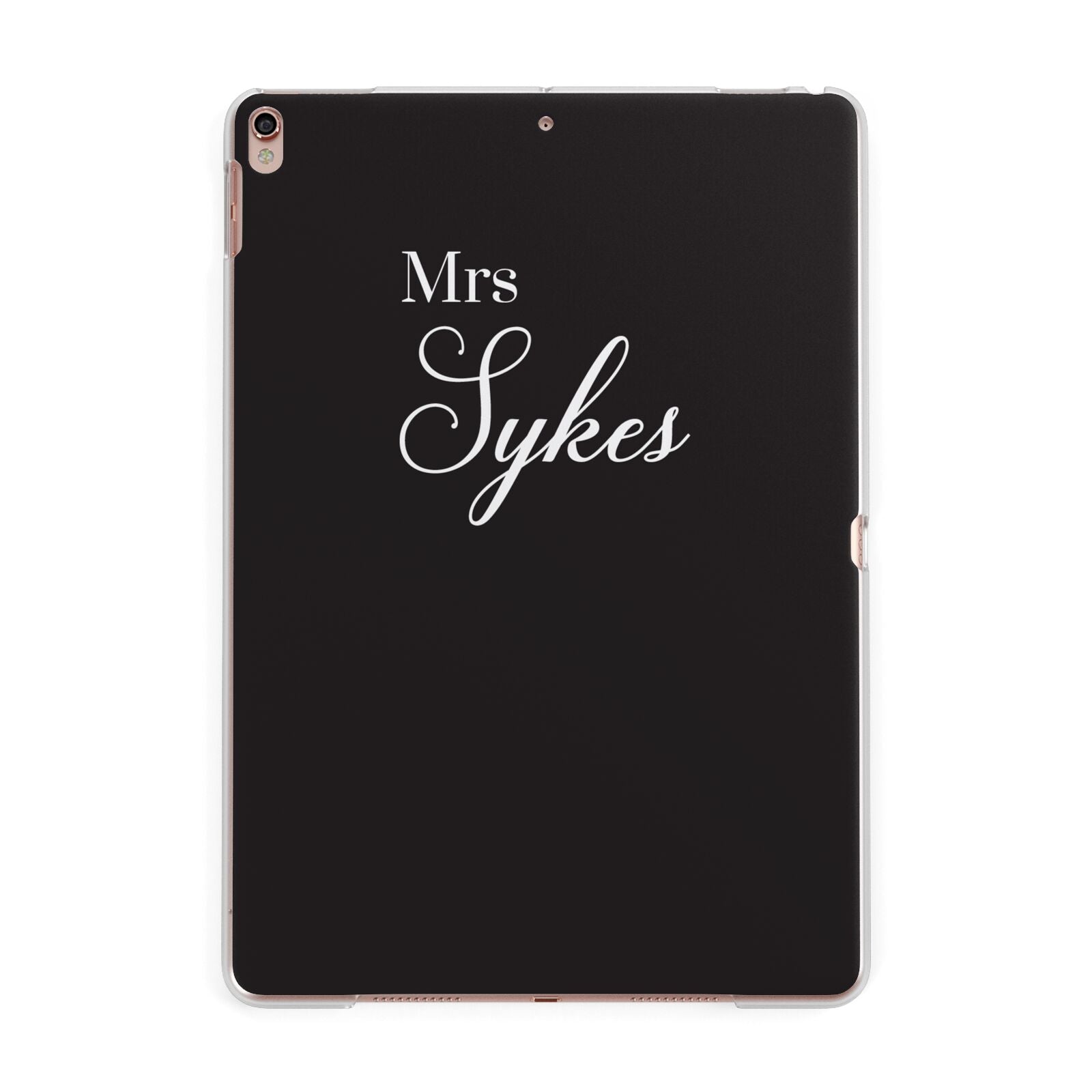 Personalised Mrs Or Mr Bride Apple iPad Rose Gold Case