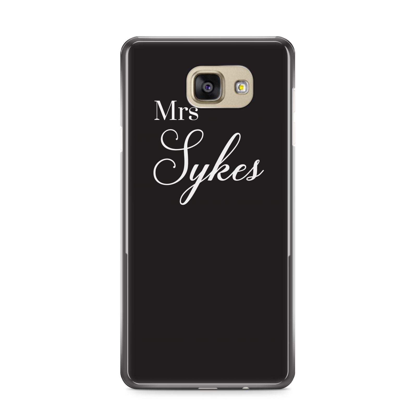 Personalised Mrs Or Mr Bride Samsung Galaxy A9 2016 Case on gold phone