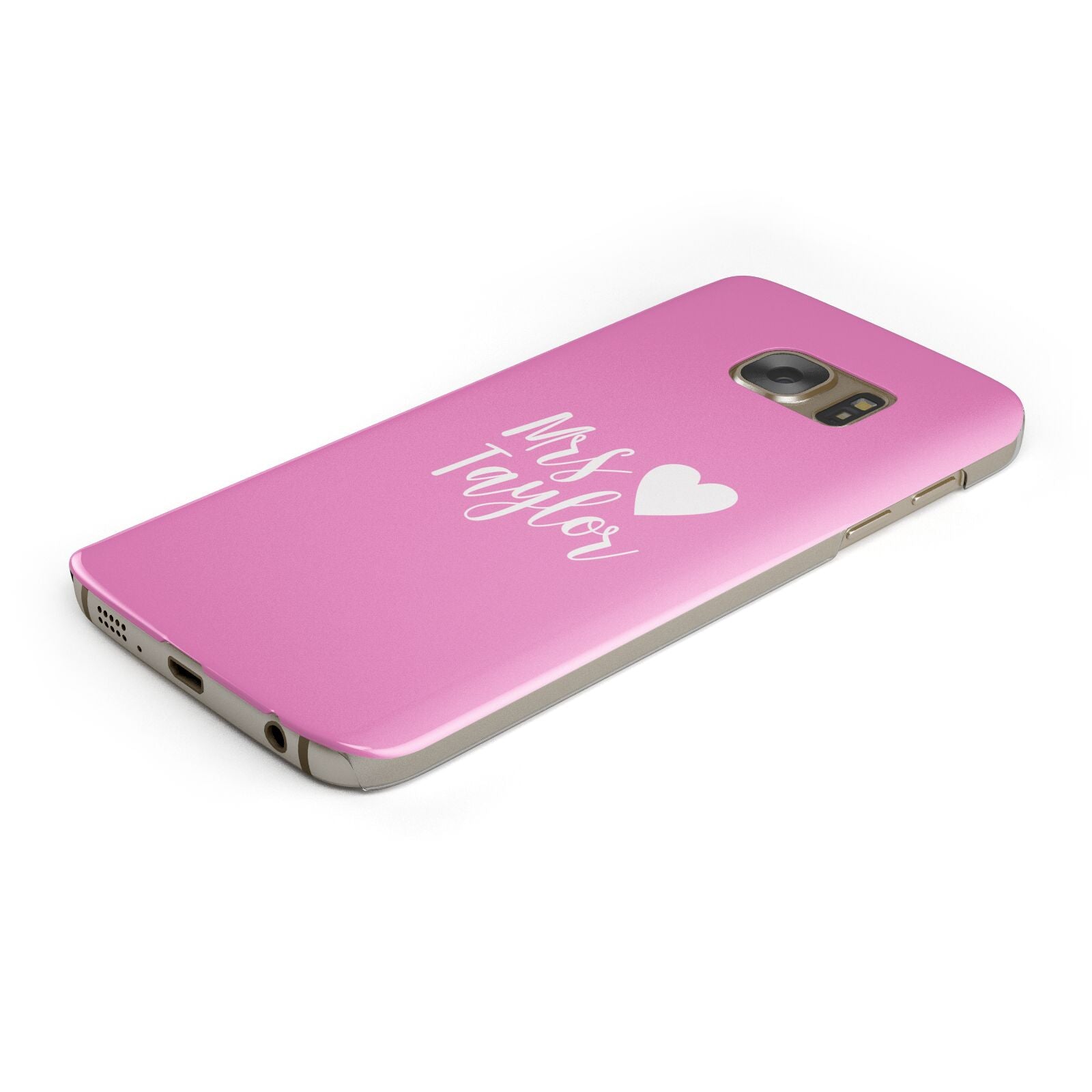 Personalised Mrs Protective Samsung Galaxy Case Angled Image