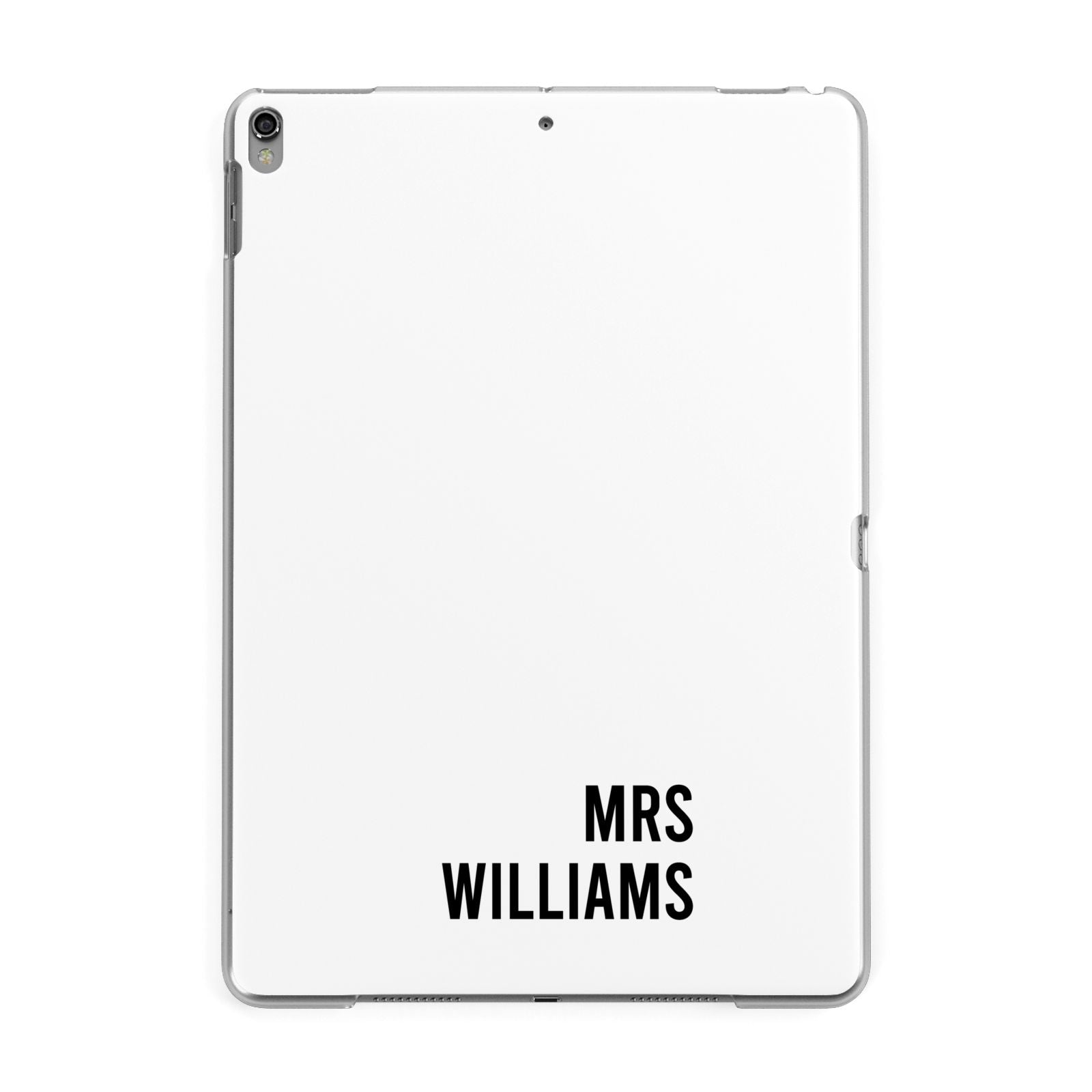 Personalised Mrs Surname Apple iPad Grey Case