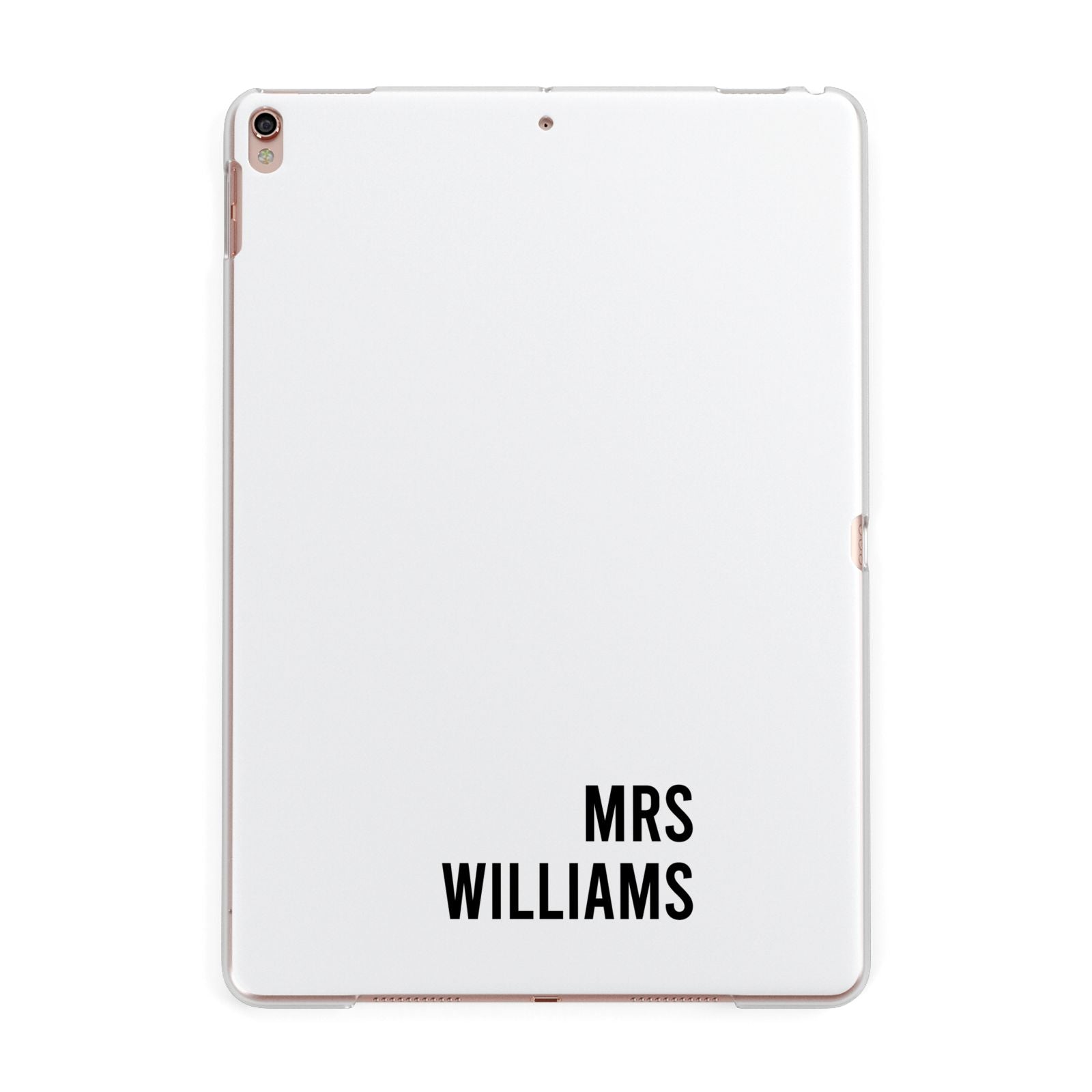 Personalised Mrs Surname Apple iPad Rose Gold Case