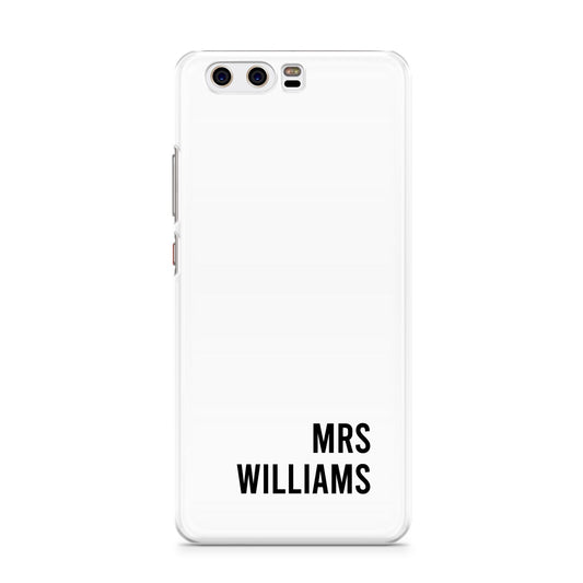 Personalised Mrs Surname Huawei P10 Phone Case