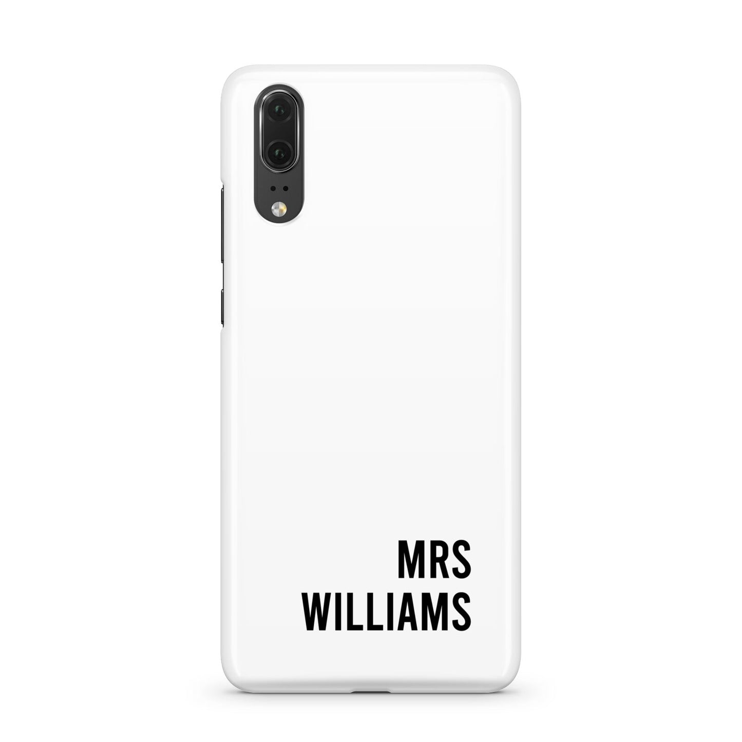 Personalised Mrs Surname Huawei P20 Phone Case