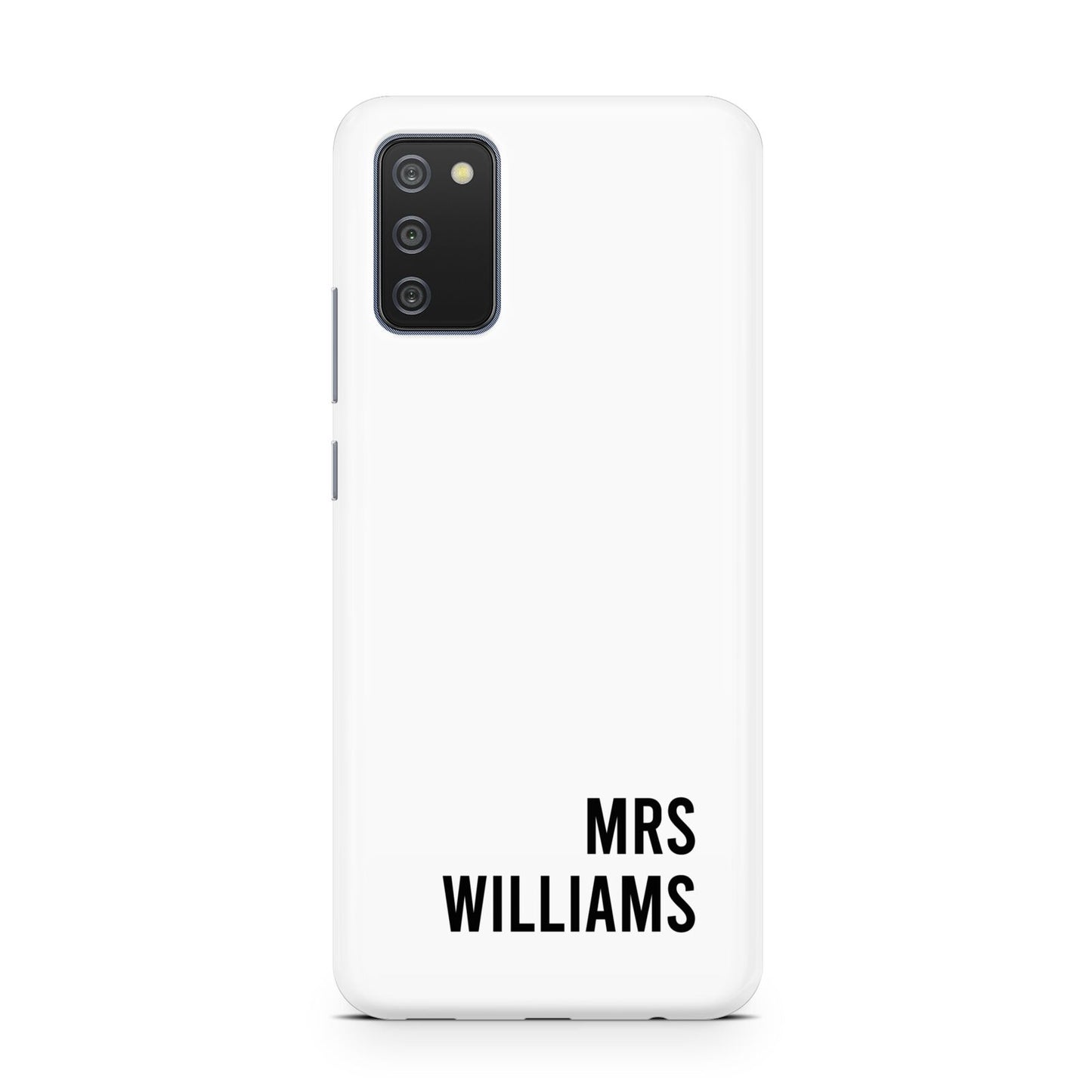 Personalised Mrs Surname Samsung A02s Case