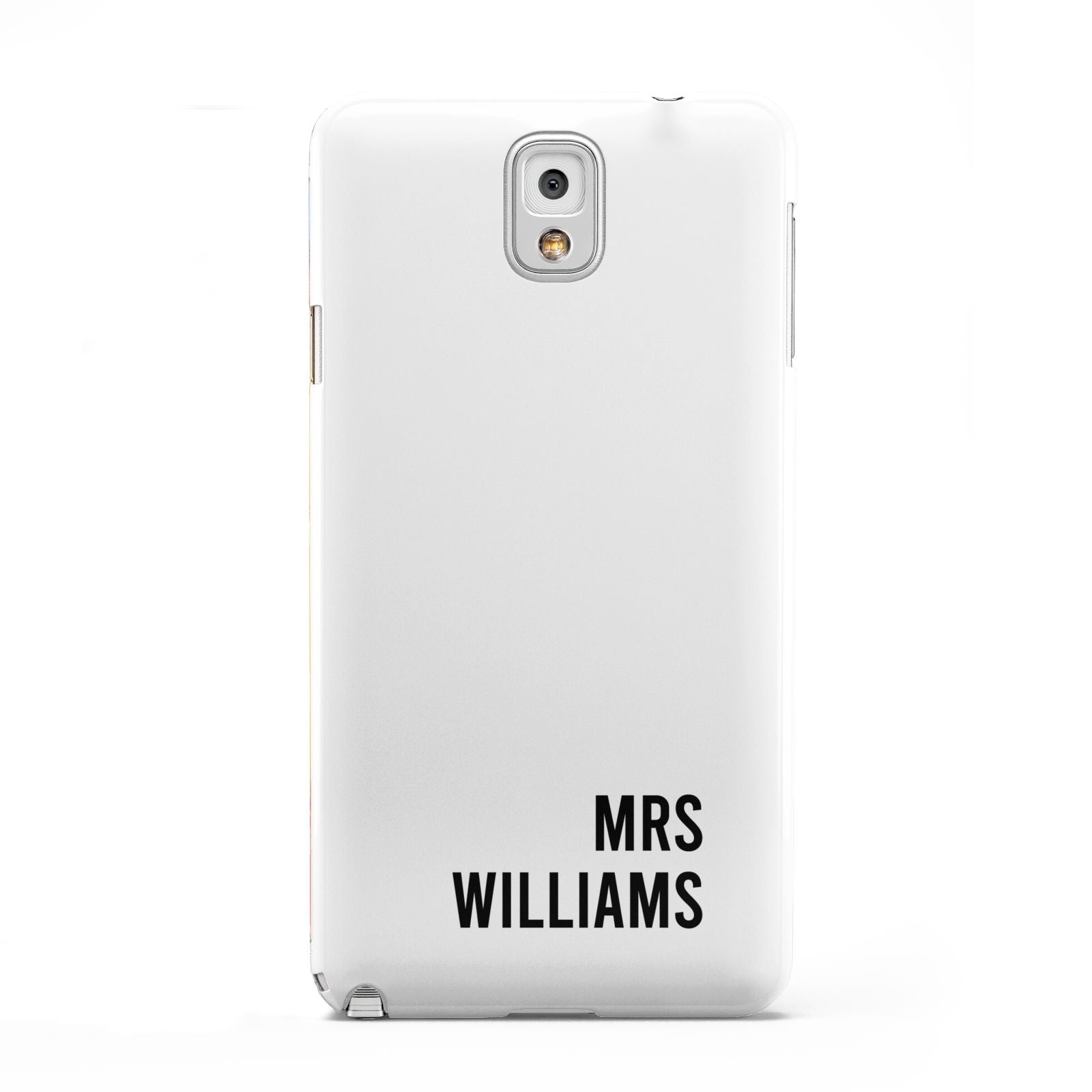 Personalised Mrs Surname Samsung Galaxy Note 3 Case