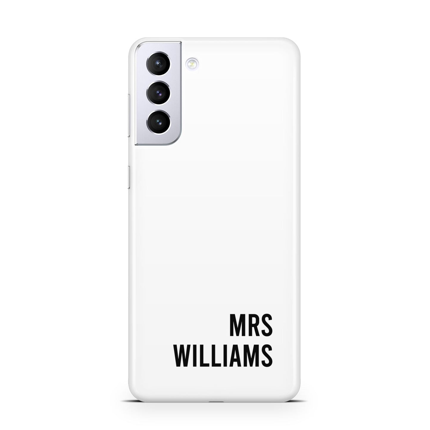 Personalised Mrs Surname Samsung S21 Plus Case