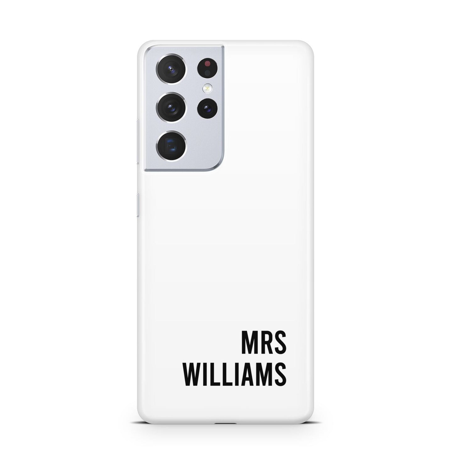 Personalised Mrs Surname Samsung S21 Ultra Case