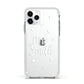 Personalised Mrs with Hearts Apple iPhone 11 Pro in Silver with White Impact Case