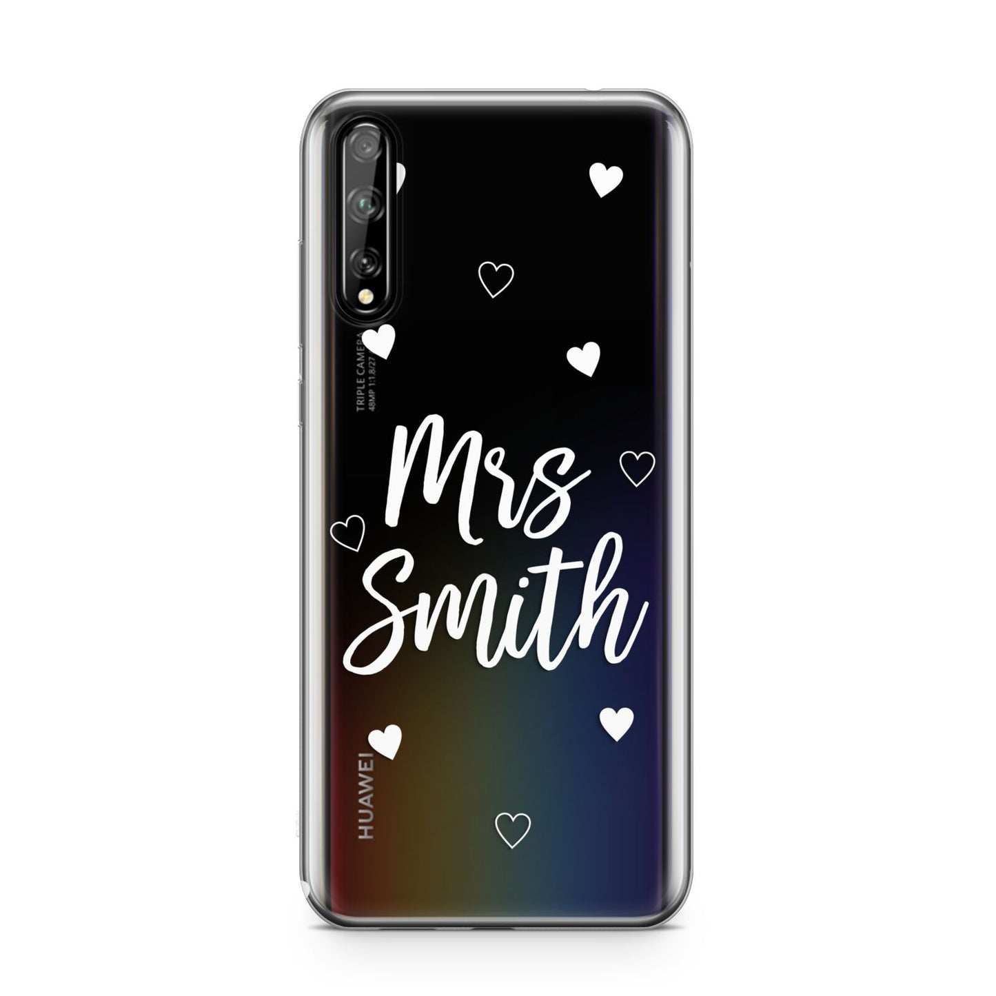 Personalised Mrs with Hearts Huawei Enjoy 10s Phone Case