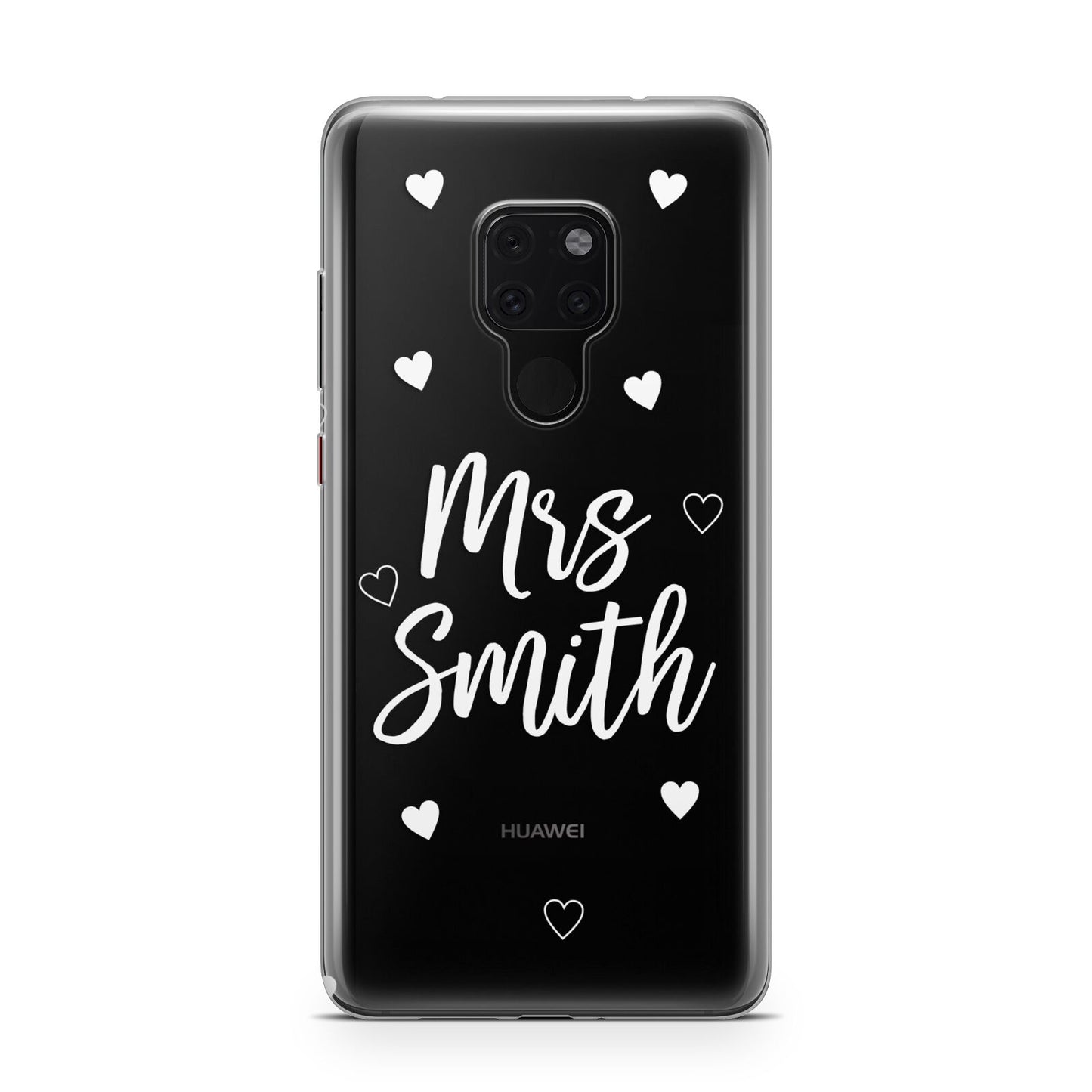 Personalised Mrs with Hearts Huawei Mate 20 Phone Case