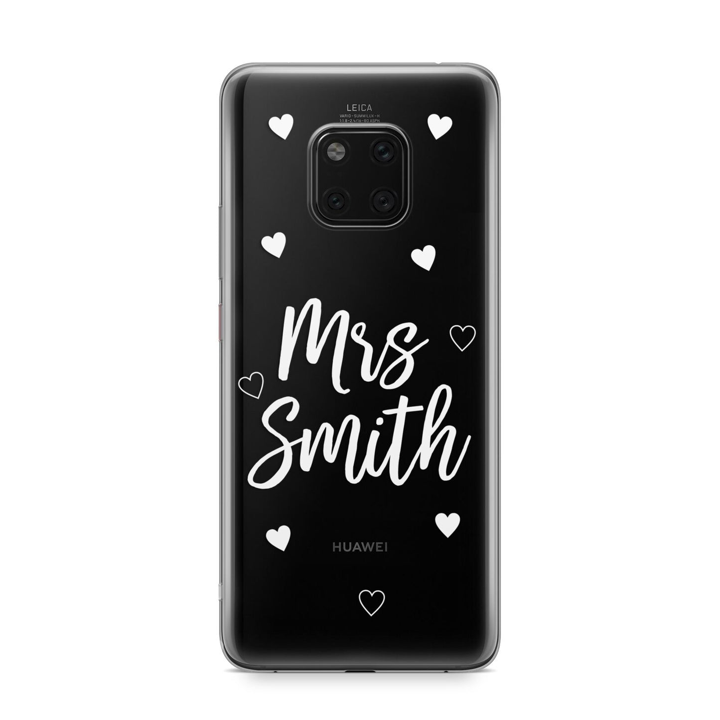 Personalised Mrs with Hearts Huawei Mate 20 Pro Phone Case