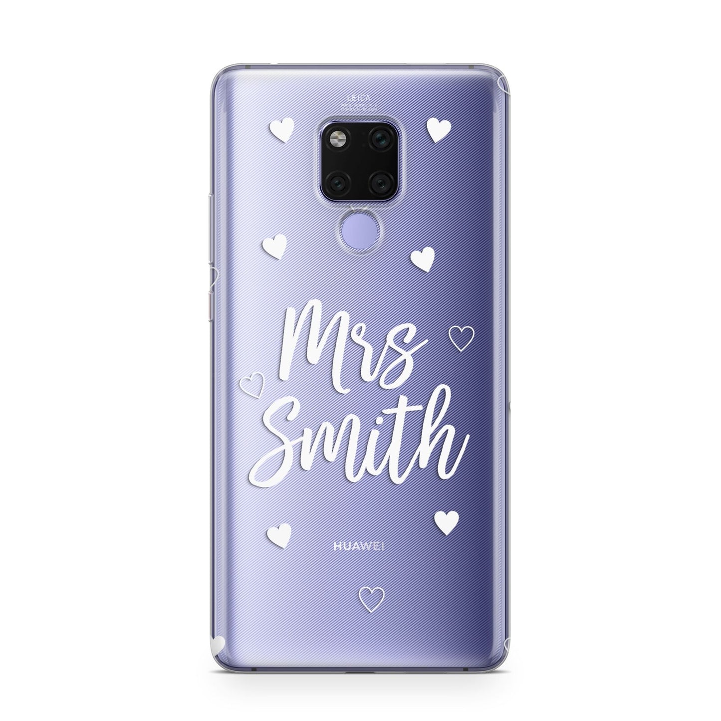 Personalised Mrs with Hearts Huawei Mate 20X Phone Case