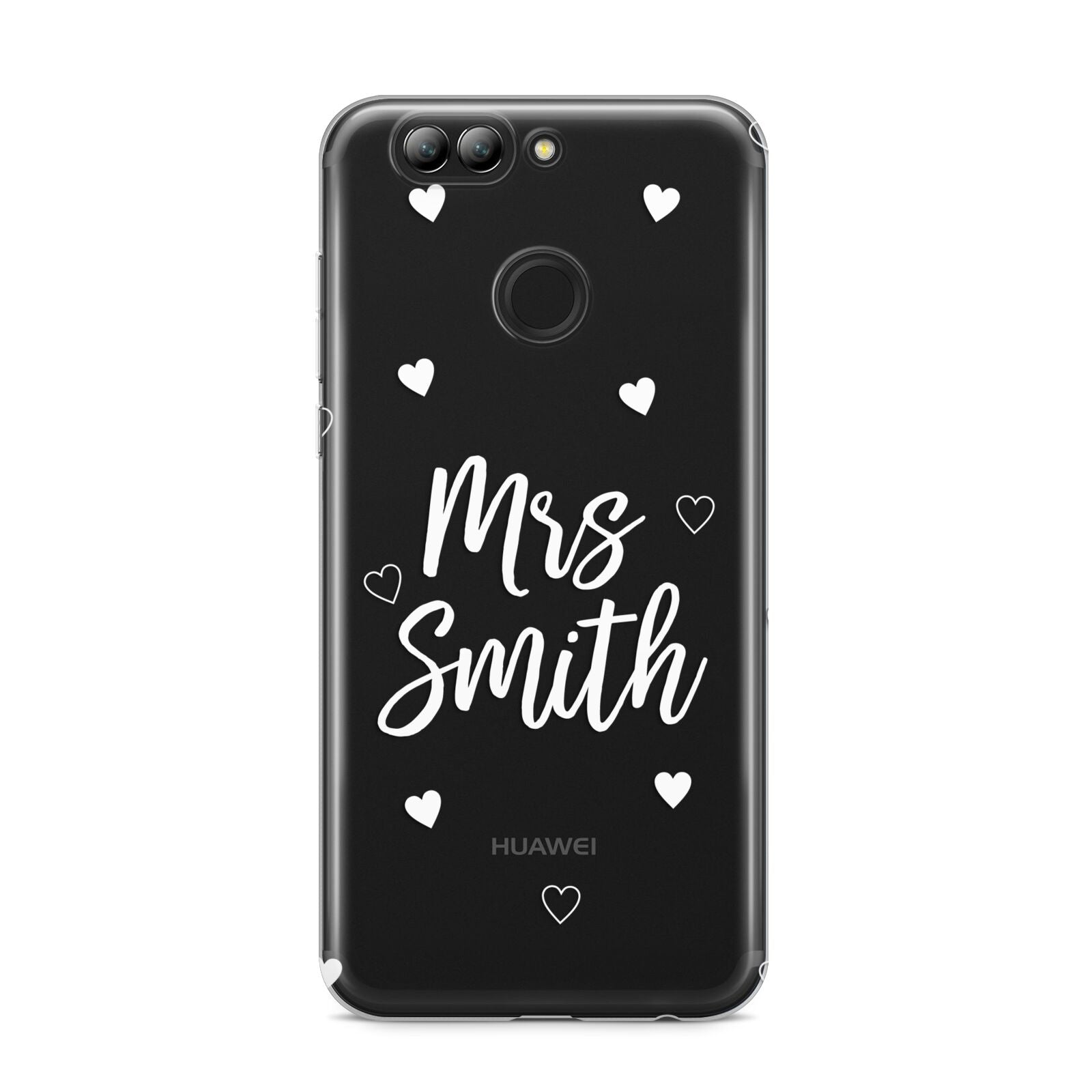 Personalised Mrs with Hearts Huawei Nova 2s Phone Case