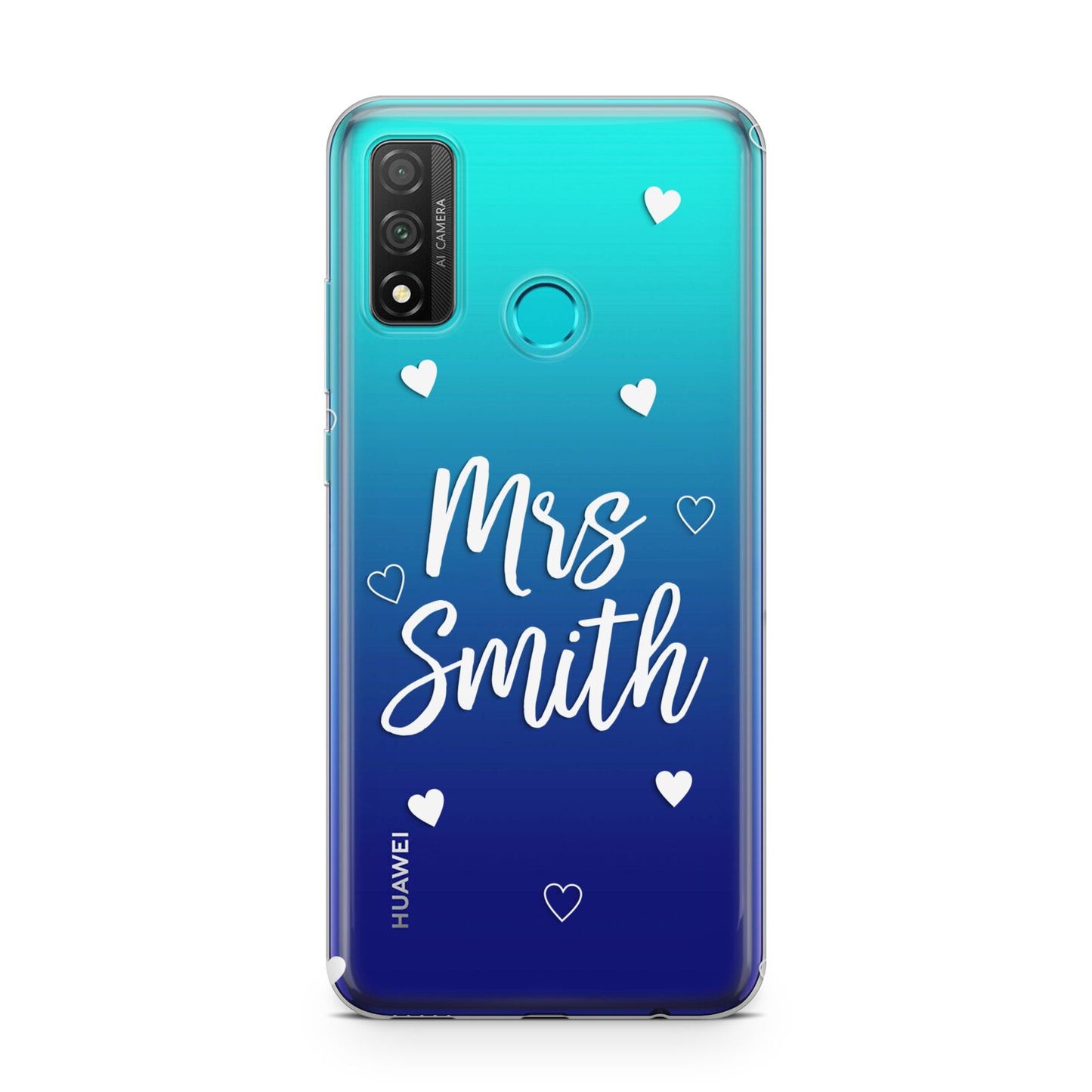 Personalised Mrs with Hearts Huawei P Smart 2020