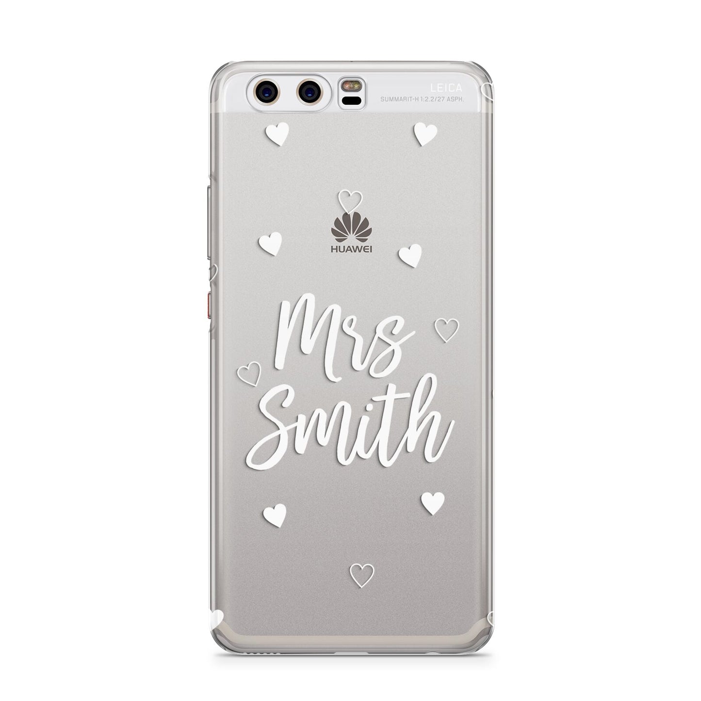 Personalised Mrs with Hearts Huawei P10 Phone Case