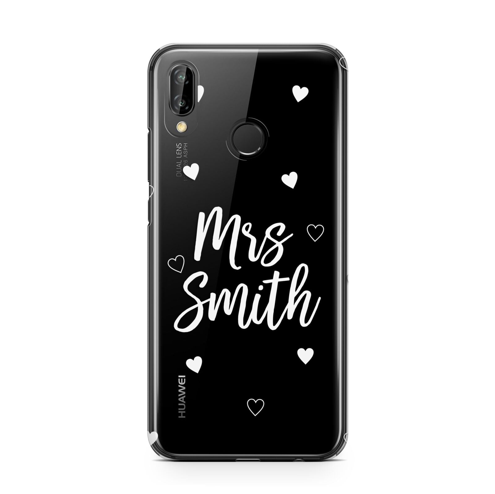 Personalised Mrs with Hearts Huawei P20 Lite Phone Case