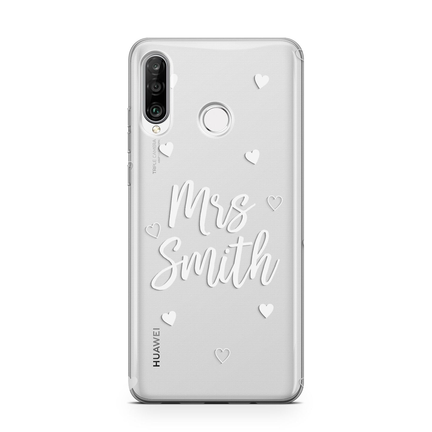 Personalised Mrs with Hearts Huawei P30 Lite Phone Case