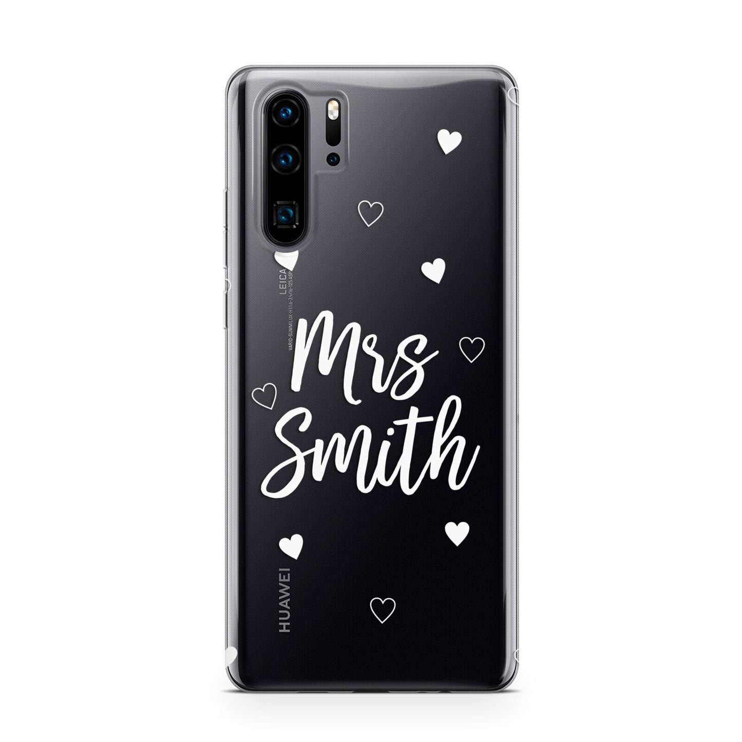 Personalised Mrs with Hearts Huawei P30 Pro Phone Case