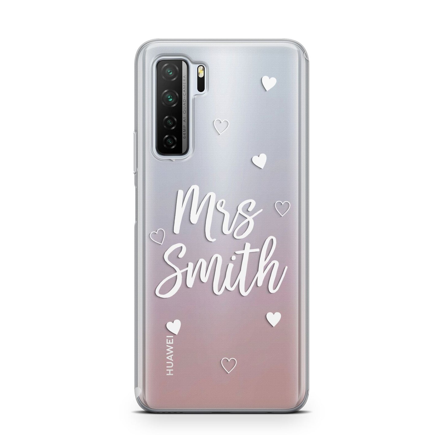 Personalised Mrs with Hearts Huawei P40 Lite 5G Phone Case