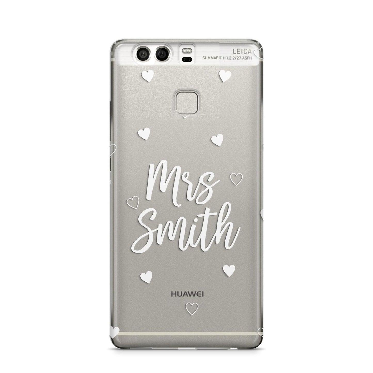 Personalised Mrs with Hearts Huawei P9 Case