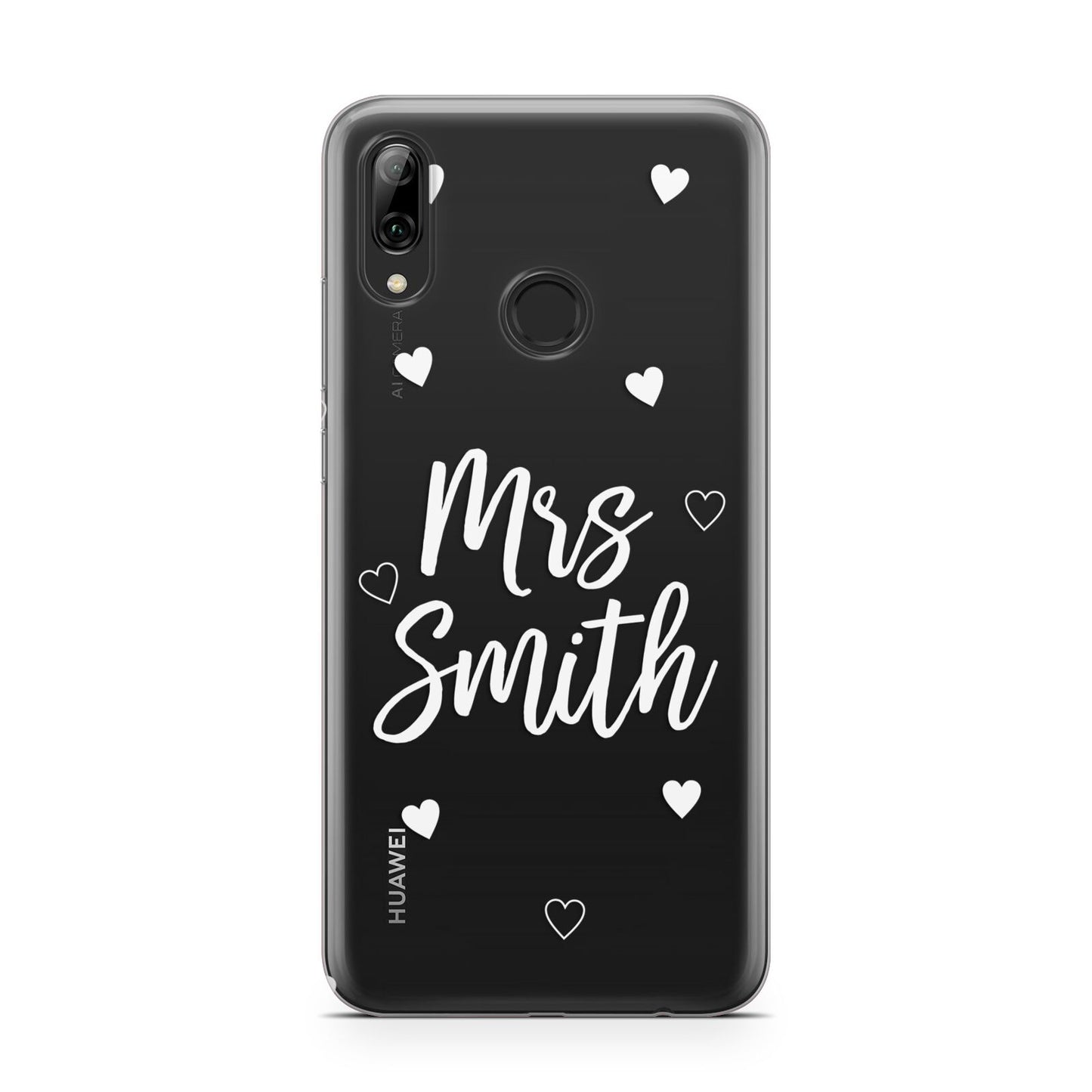 Personalised Mrs with Hearts Huawei Y7 2019