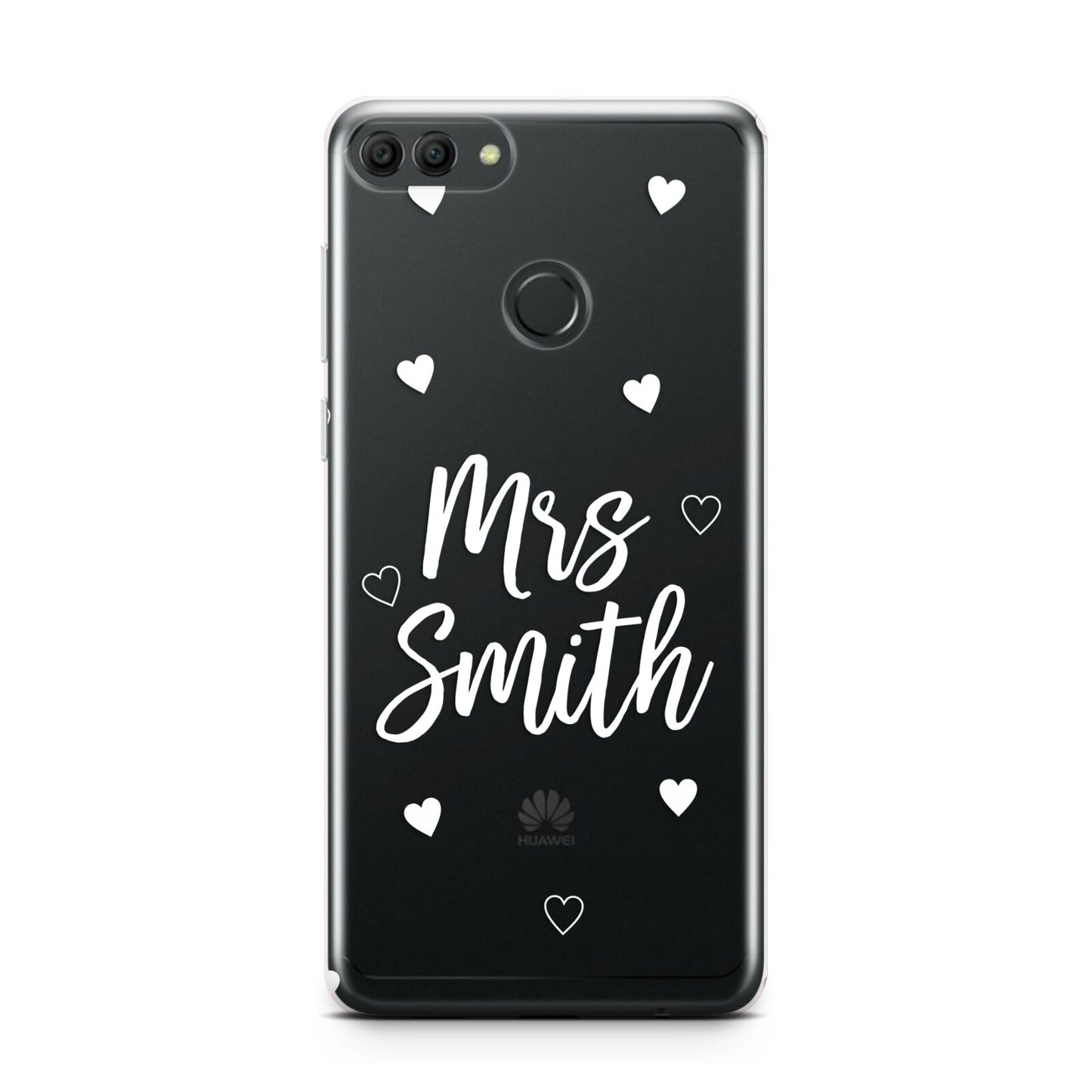 Personalised Mrs with Hearts Huawei Y9 2018