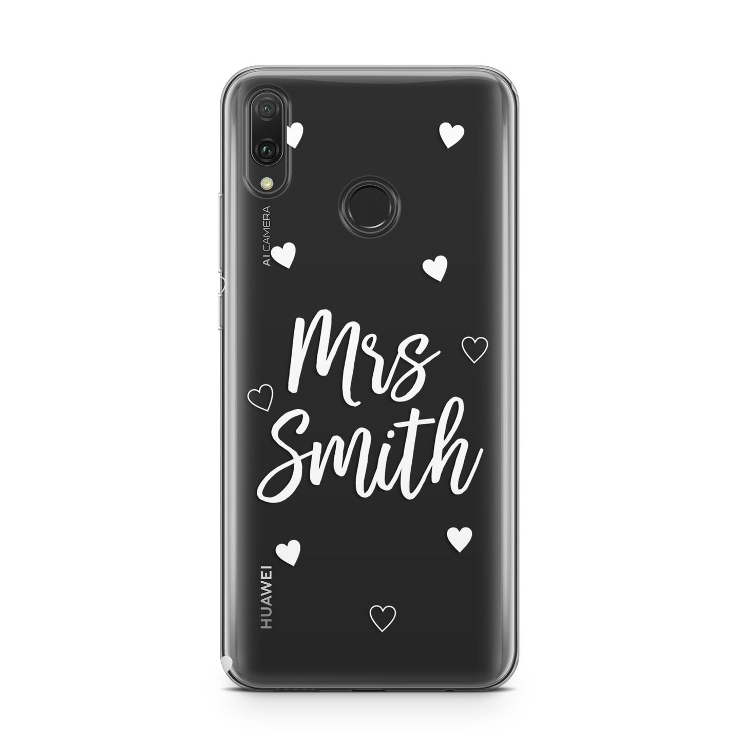 Personalised Mrs with Hearts Huawei Y9 2019