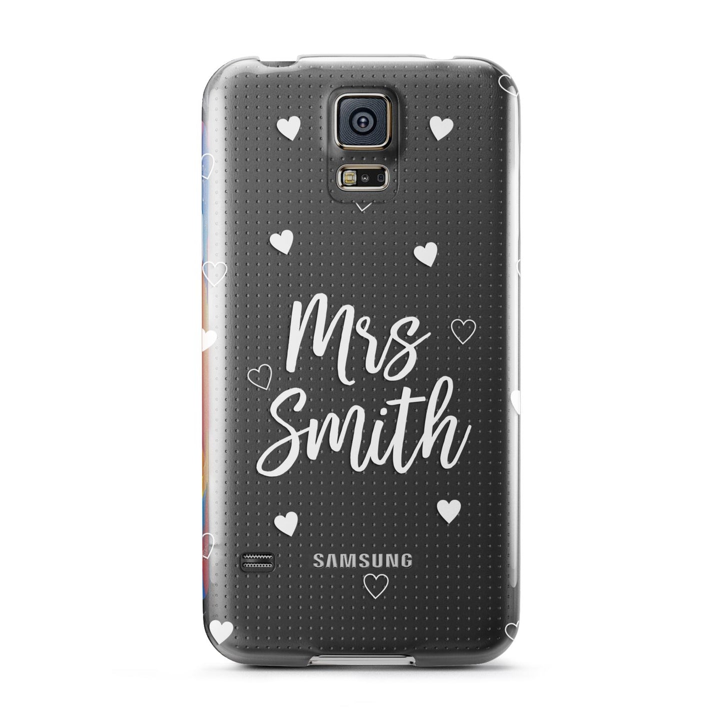 Personalised Mrs with Hearts Samsung Galaxy S5 Case