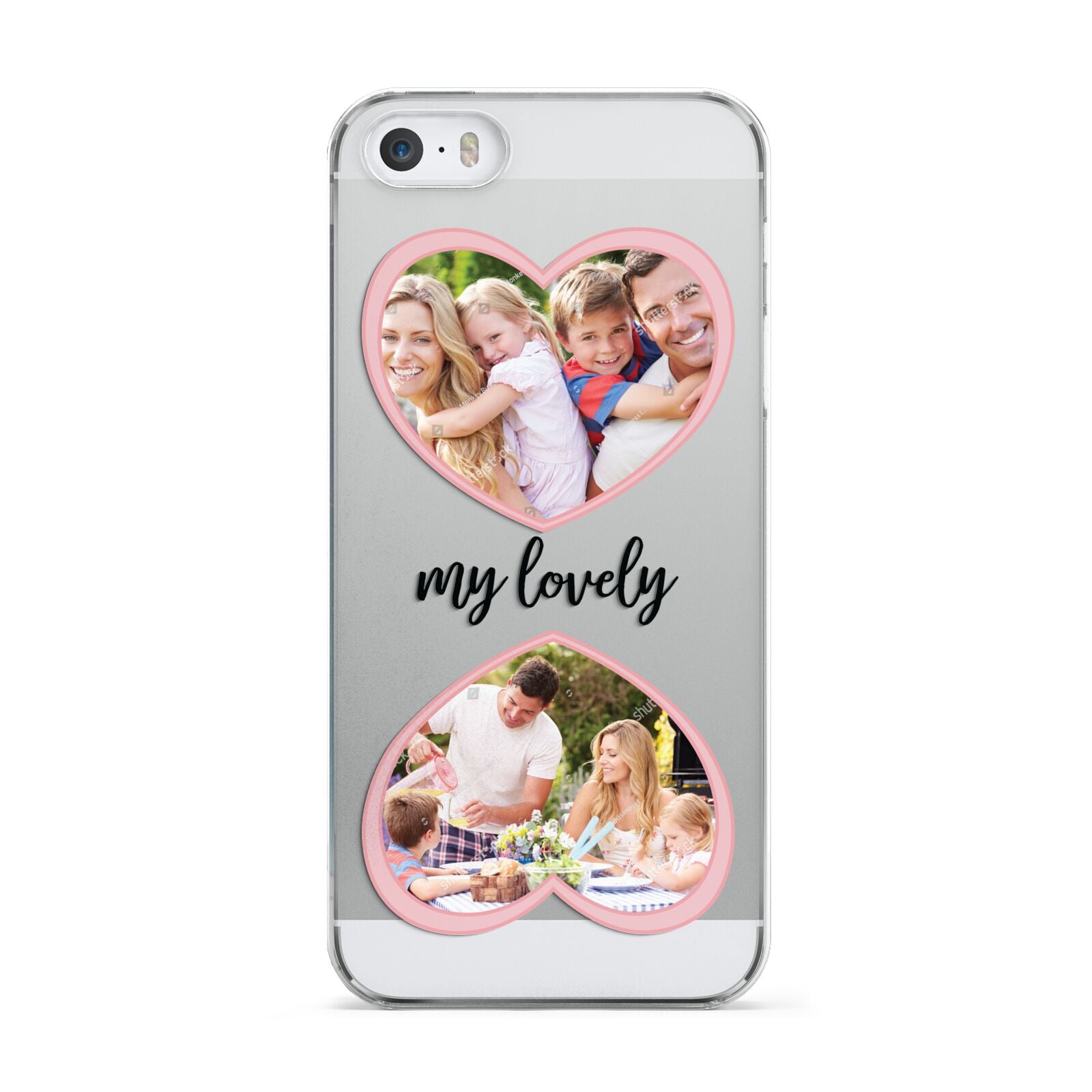 Personalised Multi Photo Hearts Apple iPhone 5 Case