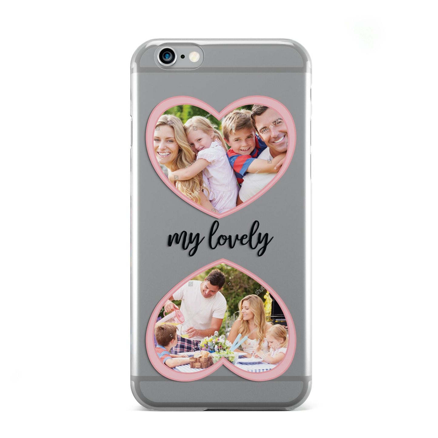 Personalised Multi Photo Hearts Apple iPhone 6 Case