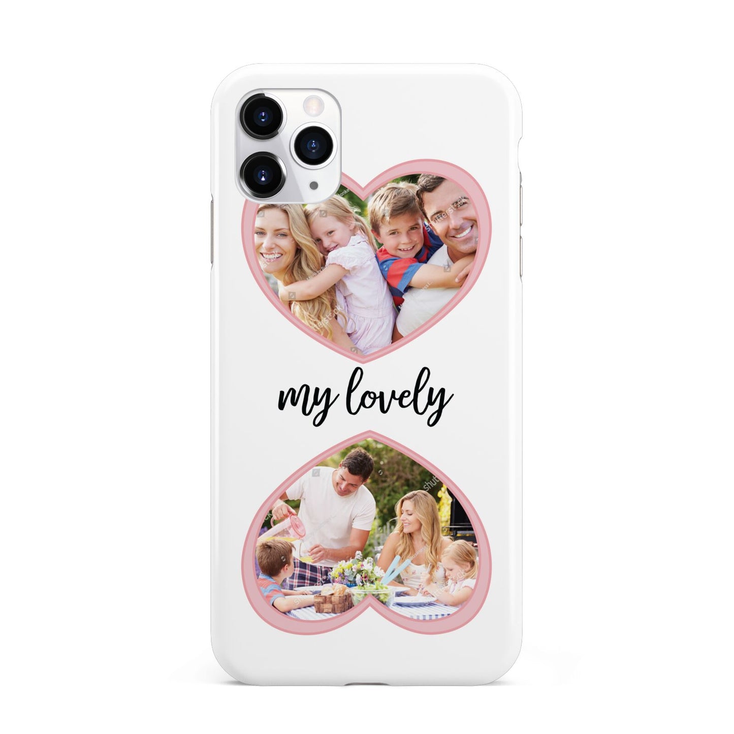 Personalised Multi Photo Hearts iPhone 11 Pro Max 3D Tough Case