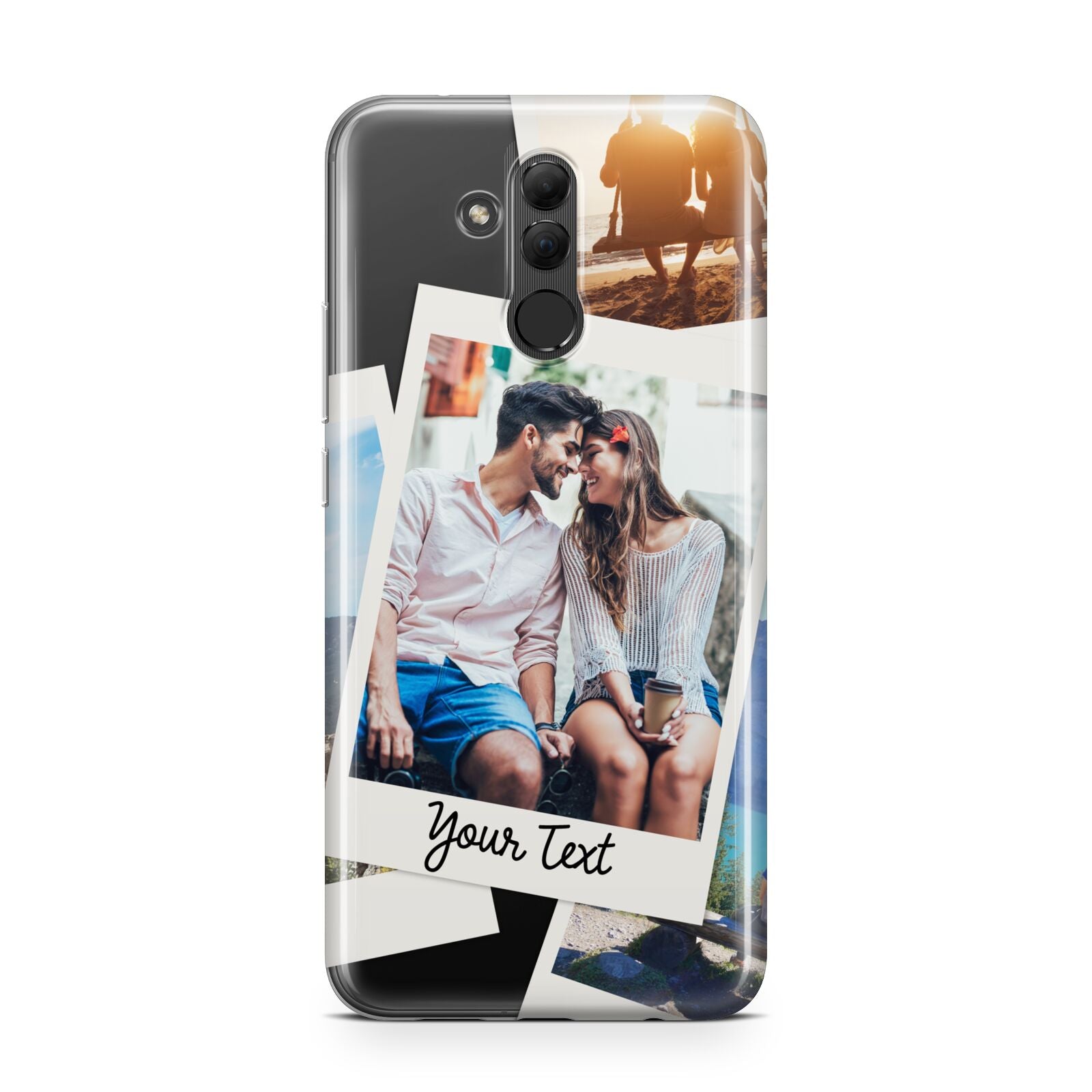 Personalised Multi Photo White Border Huawei Mate 20 Lite