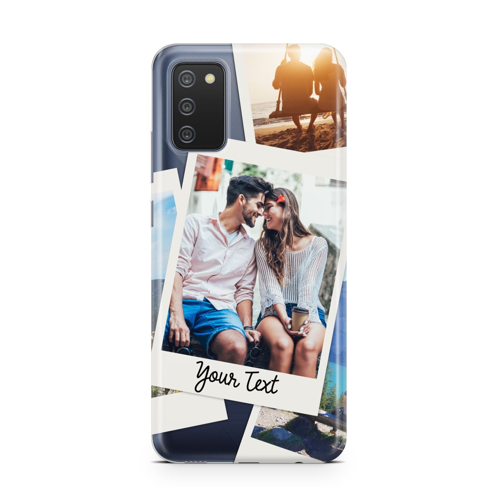 Personalised Multi Photo White Border Samsung A02s Case