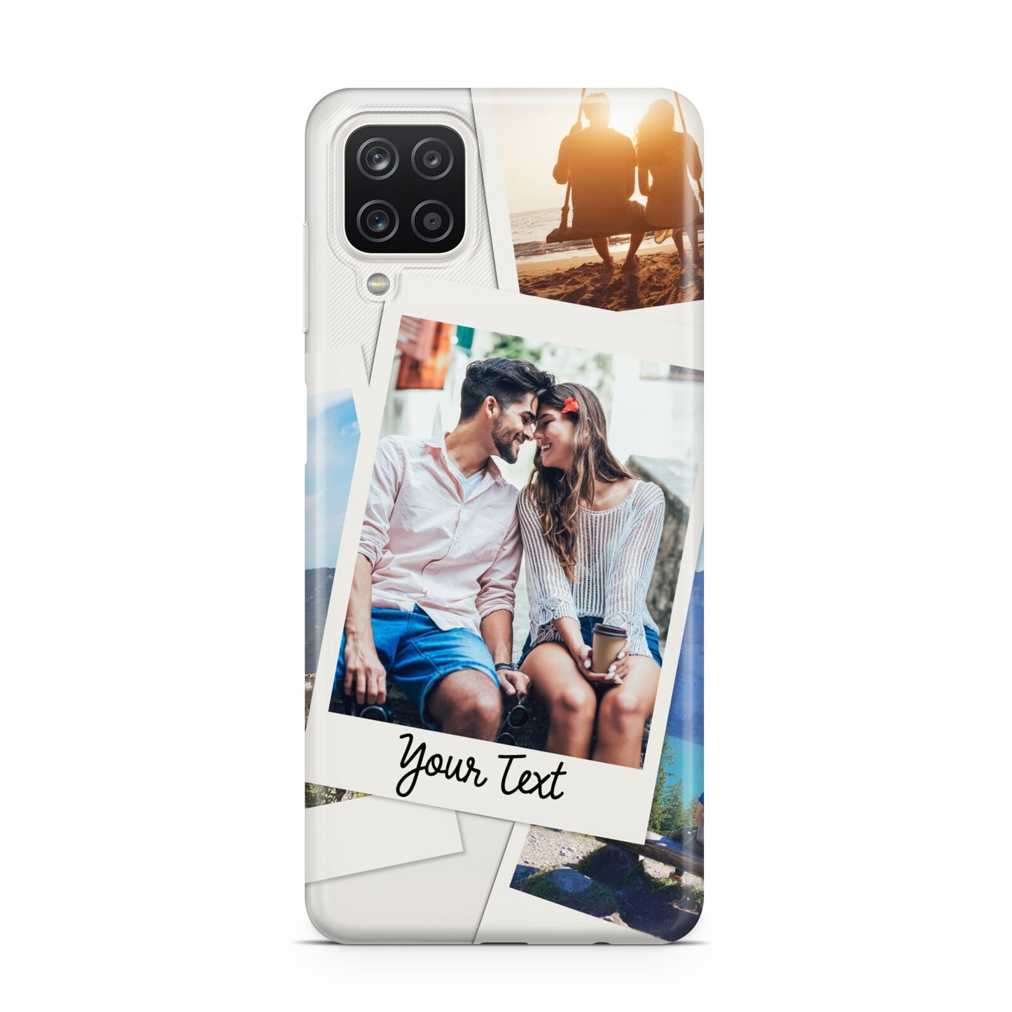 Personalised Multi Photo White Border Samsung A12 Case