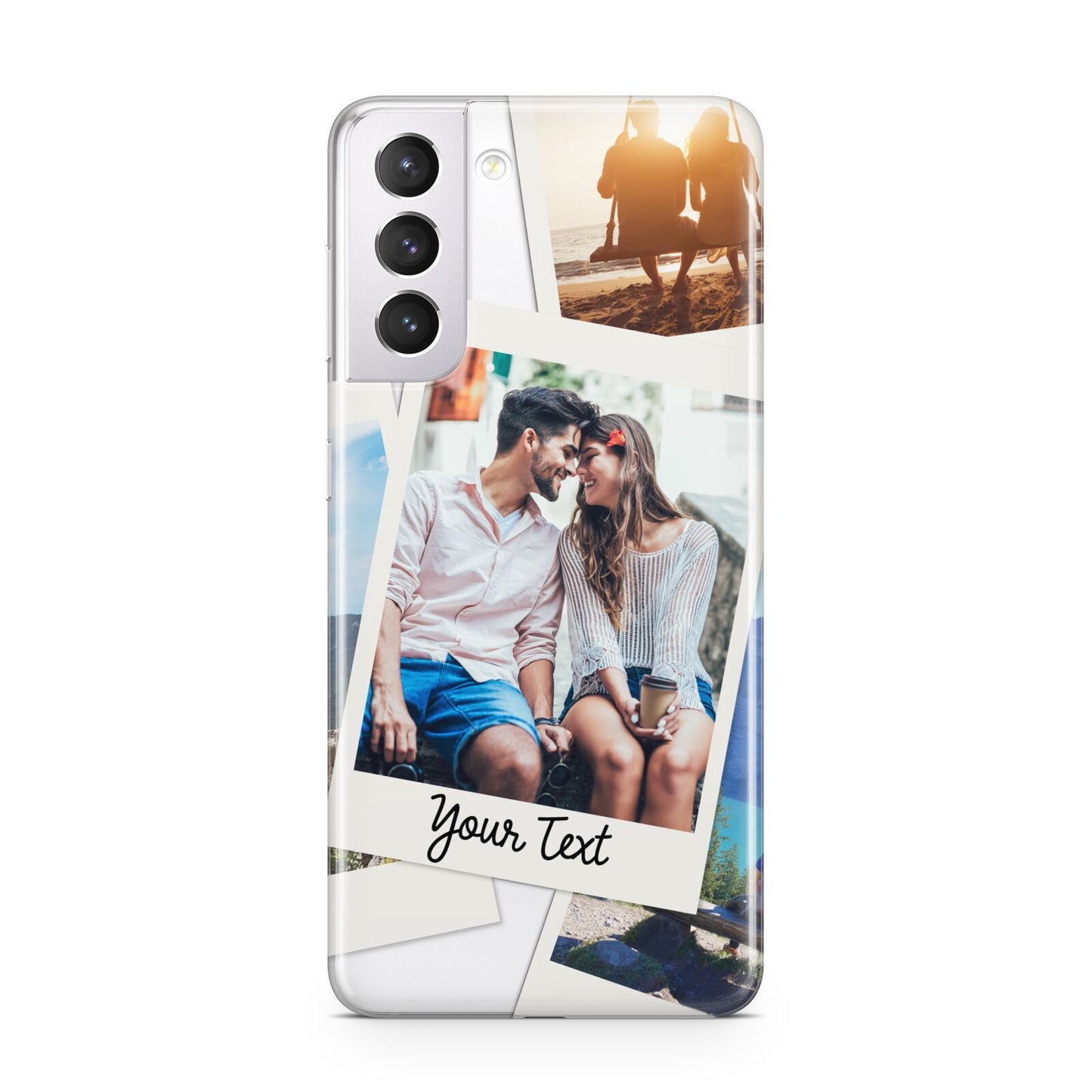 Personalised Multi Photo White Border Samsung S21 Case