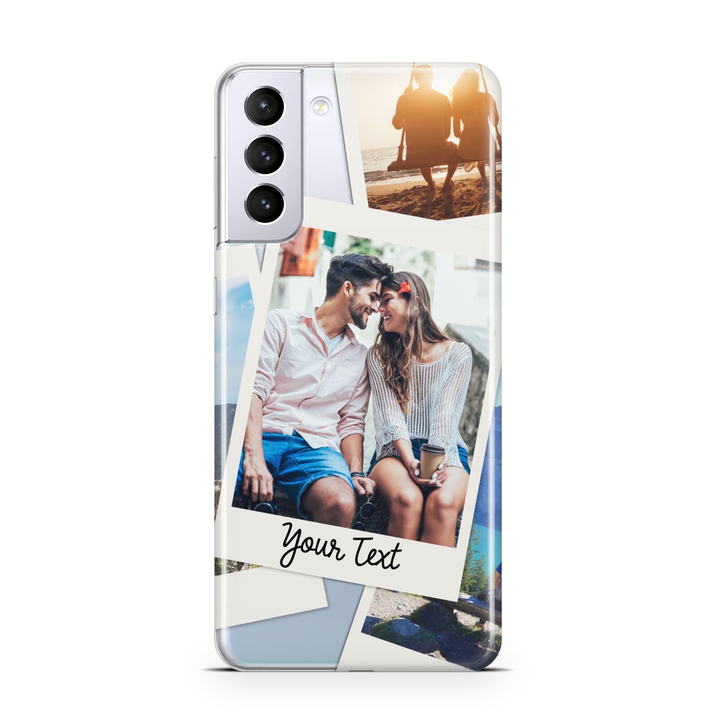 Personalised Multi Photo White Border Samsung S21 Plus Case