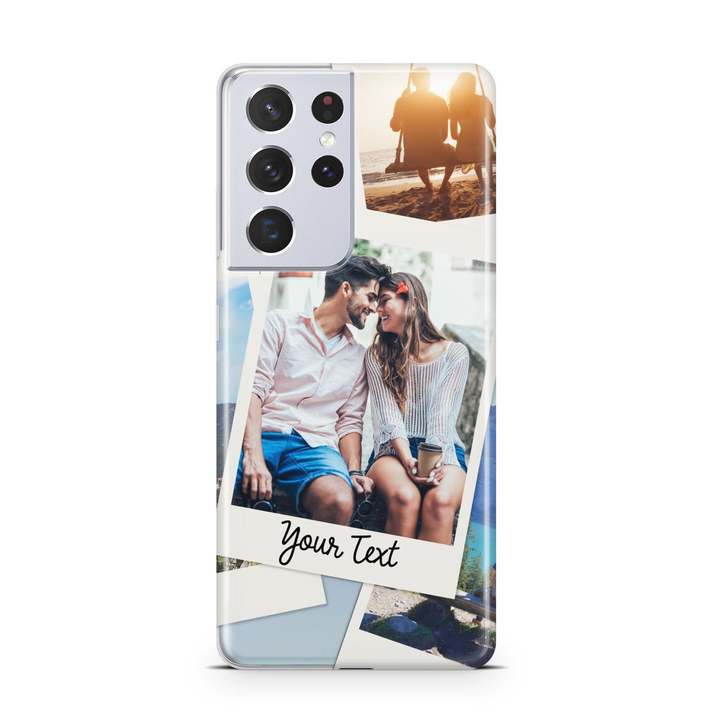 Personalised Multi Photo White Border Samsung S21 Ultra Case