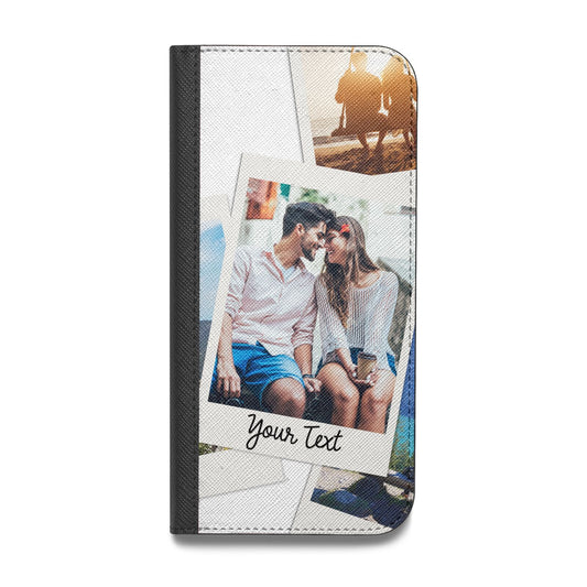 Personalised Multi Photo White Border Vegan Leather Flip Samsung Case