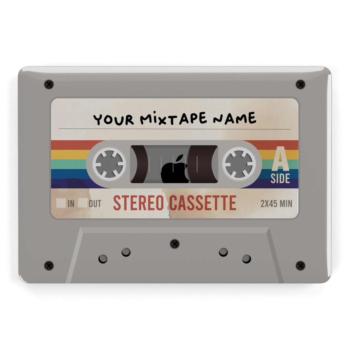 Personalised Multicoloured Mixtape Apple MacBook Case