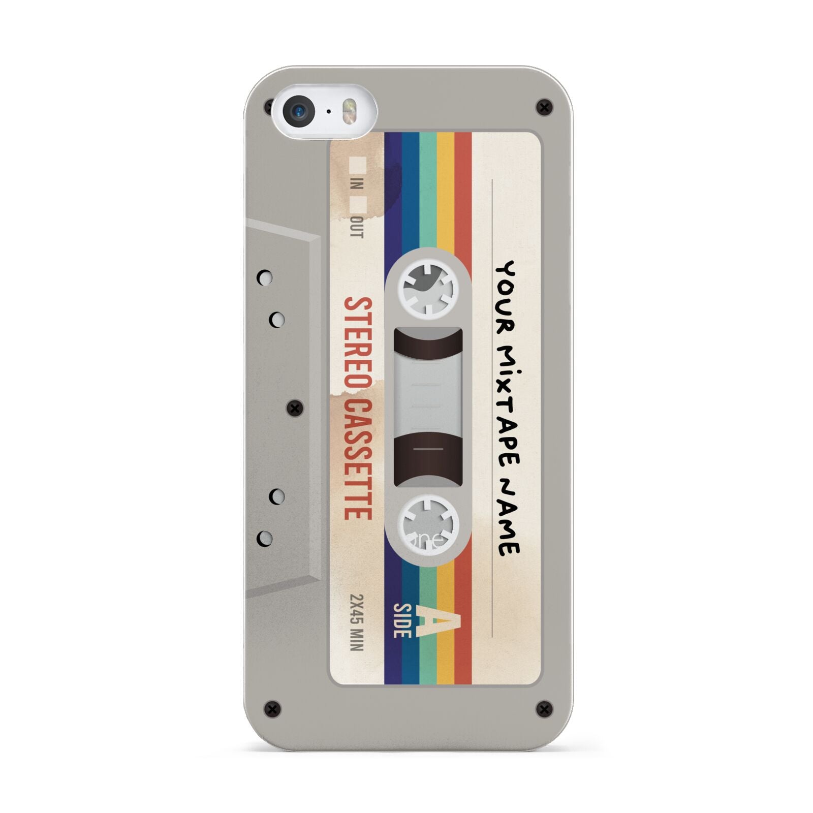 Personalised Multicoloured Mixtape Apple iPhone 5 Case